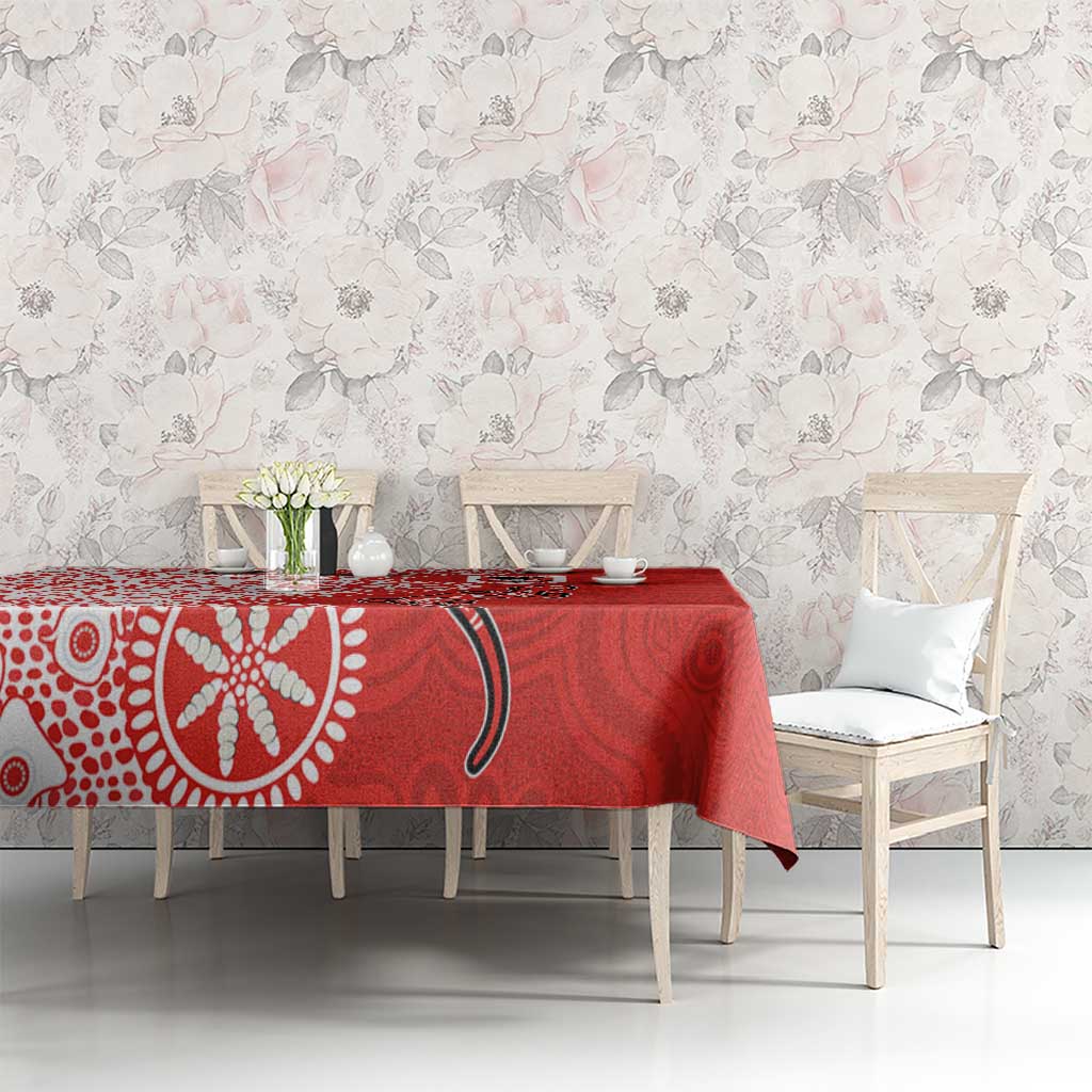 St George Illawarra Dragons NAIDOC Week 2026 Tablecloth Aboriginal Lizard Dot Painting - 50 Years of Deadly