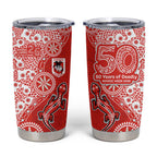 St George Illawarra Dragons NAIDOC Week 2026 Tumbler Cup Aboriginal Lizard Dot Painting - 50 Years of Deadly