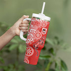 St George Illawarra Dragons NAIDOC Week 2026 Tumbler With Handle Aboriginal Lizard Dot Painting - 50 Years of Deadly