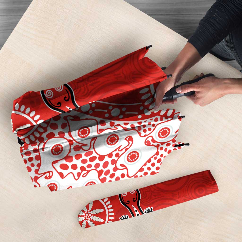 St George Illawarra Dragons NAIDOC Week 2026 Umbrella Aboriginal Lizard Dot Painting - 50 Years of Deadly