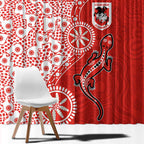 St George Illawarra Dragons NAIDOC Week 2026 Window Curtain Aboriginal Lizard Dot Painting - 50 Years of Deadly