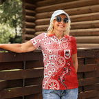 St George Illawarra Dragons NAIDOC Week 2026 Women Polo Shirt Aboriginal Lizard Dot Painting - 50 Years of Deadly