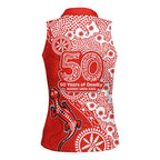 St George Illawarra Dragons NAIDOC Week 2026 Women Sleeveless Polo Shirt Aboriginal Lizard Dot Painting - 50 Years of Deadly
