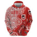St George Illawarra Dragons NAIDOC Week 2026 Zip Hoodie Aboriginal Lizard Dot Painting - 50 Years of Deadly