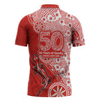 St George Illawarra Dragons NAIDOC Week 2026 Zipper Polo Shirt Aboriginal Lizard Dot Painting - 50 Years of Deadly