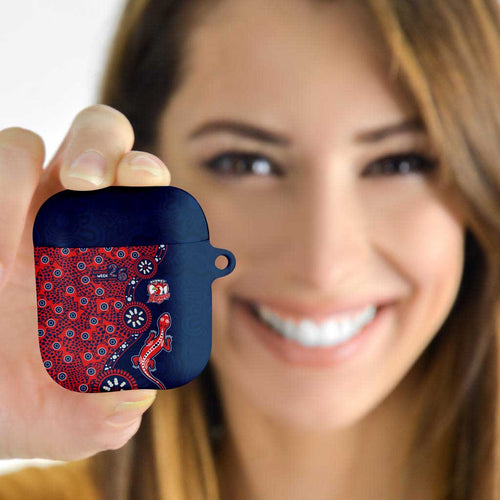 Sydney Roosters NAIDOC Week 2026 AirPods Case Aboriginal Lizard Dot Painting - 50 Years of Deadly