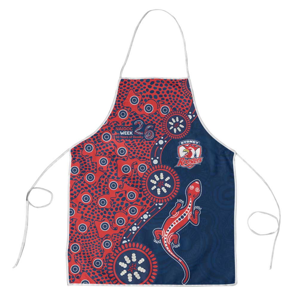 Sydney Roosters NAIDOC Week 2026 Apron Aboriginal Lizard Dot Painting - 50 Years of Deadly