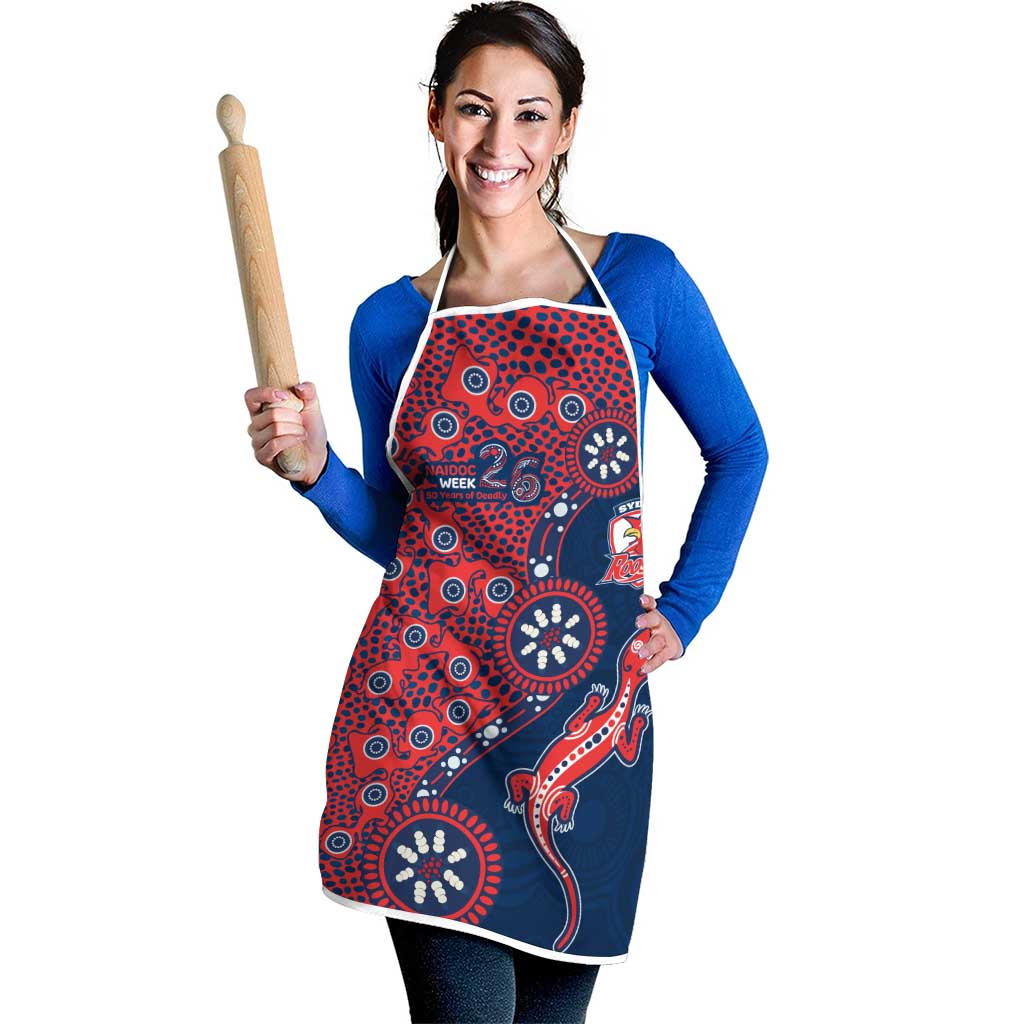 Sydney Roosters NAIDOC Week 2026 Apron Aboriginal Lizard Dot Painting - 50 Years of Deadly