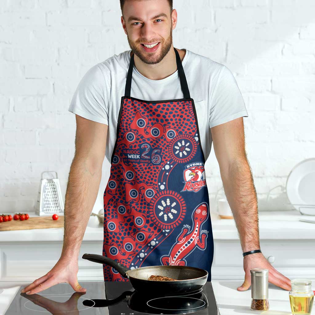 Sydney Roosters NAIDOC Week 2026 Apron Aboriginal Lizard Dot Painting - 50 Years of Deadly