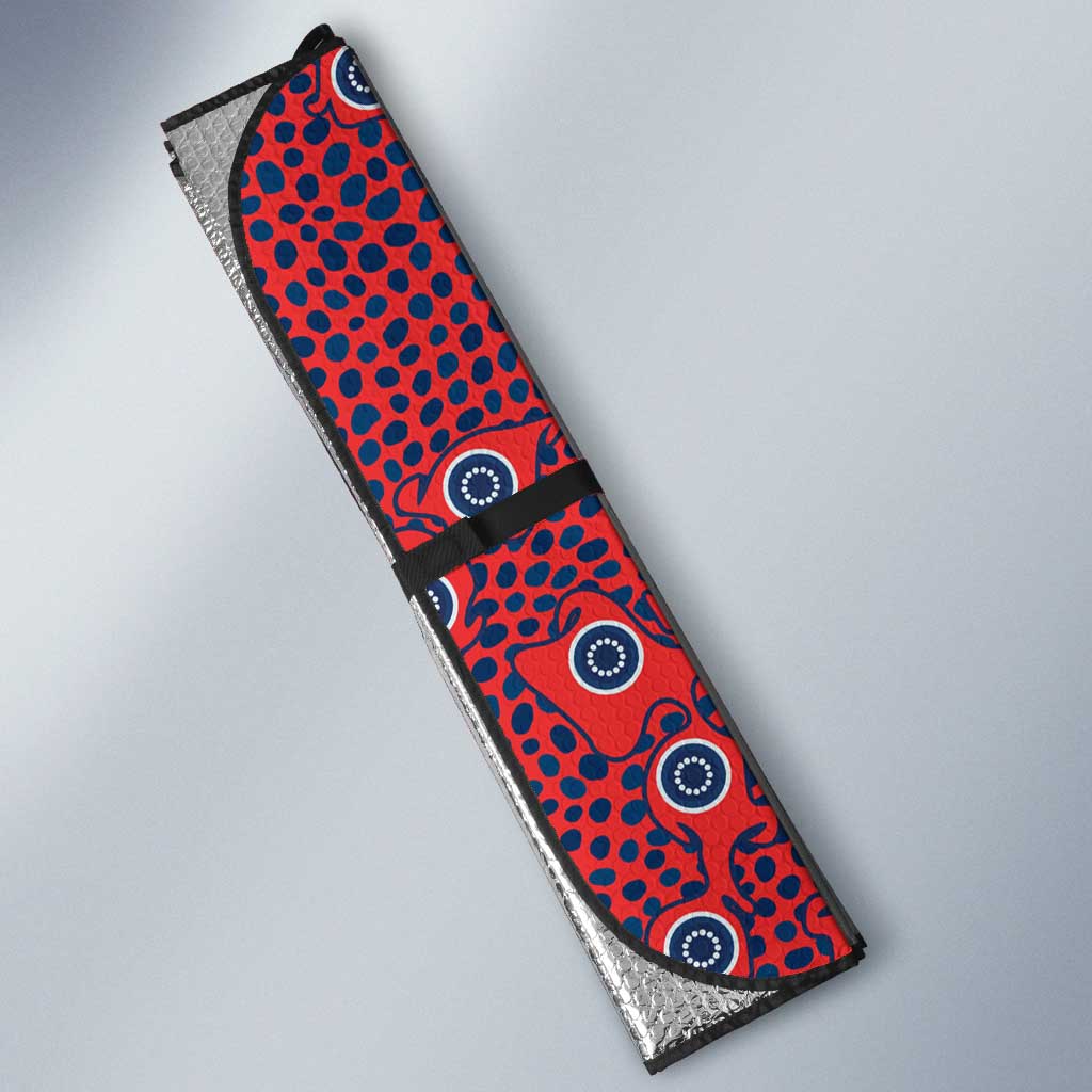 Sydney Roosters NAIDOC Week 2026 Auto Sun Shade Aboriginal Lizard Dot Painting - 50 Years of Deadly
