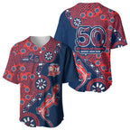 Sydney Roosters NAIDOC Week 2026 Baseball Jersey Aboriginal Lizard Dot Painting - 50 Years of Deadly