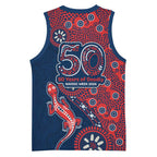 Sydney Roosters NAIDOC Week 2026 Basketball Jersey Aboriginal Lizard Dot Painting - 50 Years of Deadly