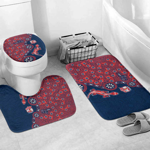 Sydney Roosters NAIDOC Week 2026 Bathroom Set Aboriginal Lizard Dot Painting - 50 Years of Deadly