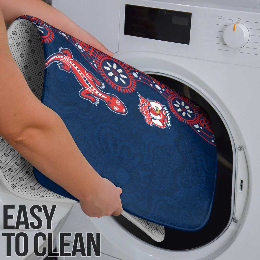 Sydney Roosters NAIDOC Week 2026 Bathroom Set Aboriginal Lizard Dot Painting - 50 Years of Deadly