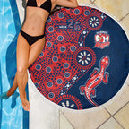 Sydney Roosters NAIDOC Week 2026 Beach Blanket Aboriginal Lizard Dot Painting - 50 Years of Deadly