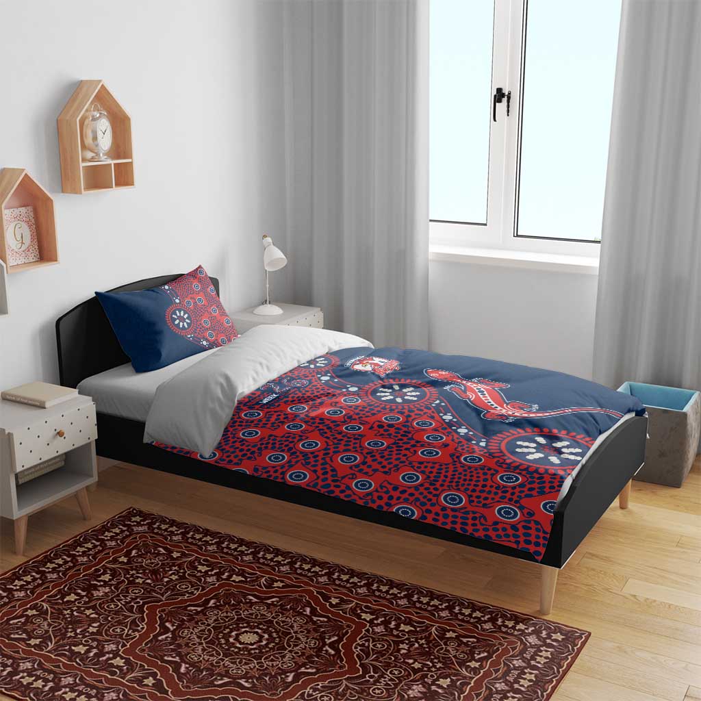 Sydney Roosters NAIDOC Week 2026 Bedding Set Aboriginal Lizard Dot Painting - 50 Years of Deadly