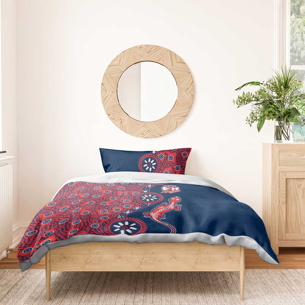 Sydney Roosters NAIDOC Week 2026 Bedding Set Aboriginal Lizard Dot Painting - 50 Years of Deadly