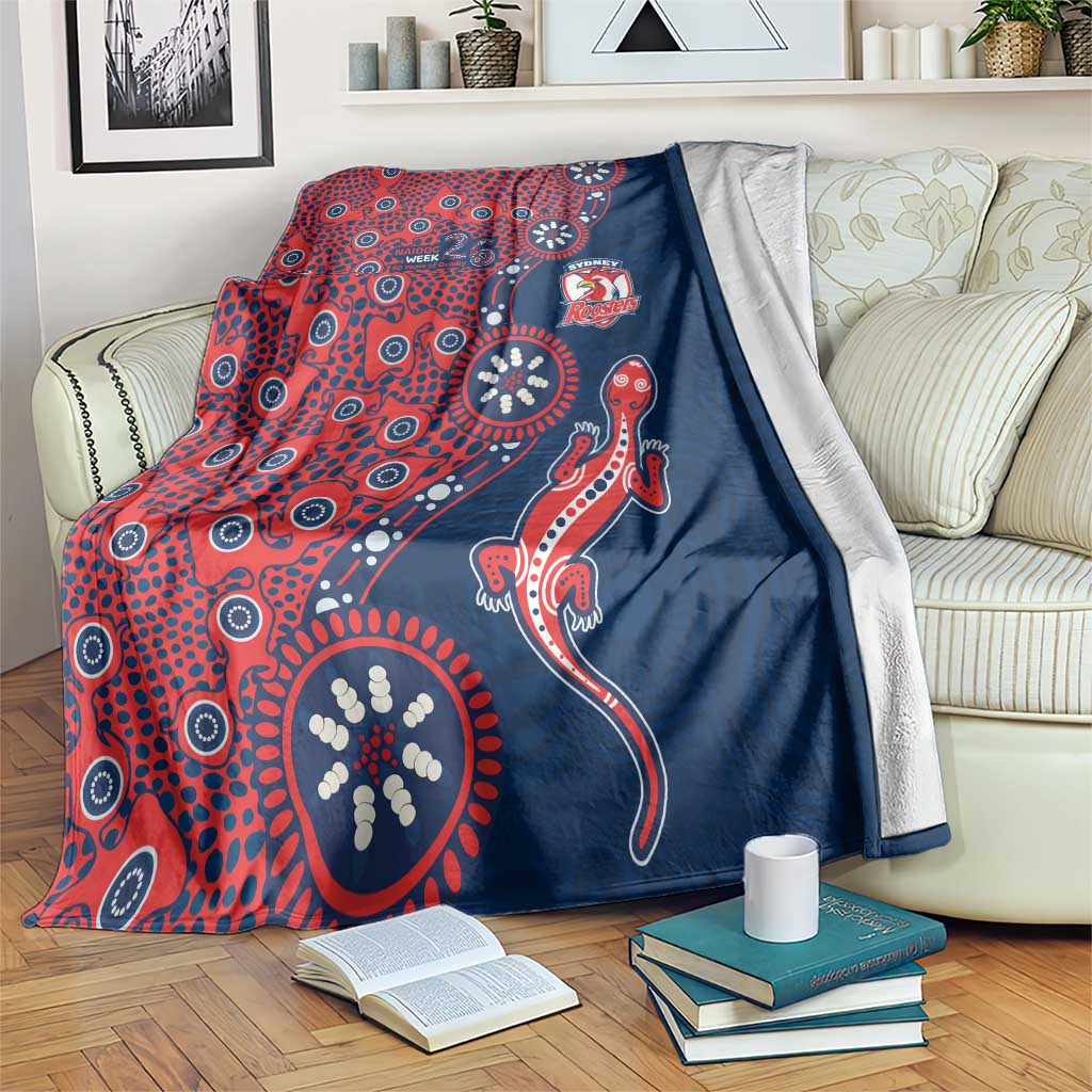 Sydney Roosters NAIDOC Week 2026 Blanket Aboriginal Lizard Dot Painting - 50 Years of Deadly