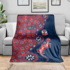 Sydney Roosters NAIDOC Week 2026 Blanket Aboriginal Lizard Dot Painting - 50 Years of Deadly