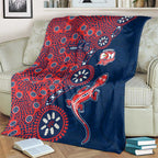 Sydney Roosters NAIDOC Week 2026 Blanket Aboriginal Lizard Dot Painting - 50 Years of Deadly