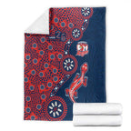 Sydney Roosters NAIDOC Week 2026 Blanket Aboriginal Lizard Dot Painting - 50 Years of Deadly