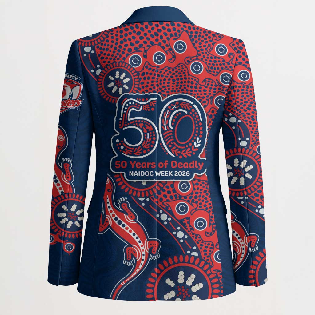 Sydney Roosters NAIDOC Week 2026 Blazer Aboriginal Lizard Dot Painting - 50 Years of Deadly