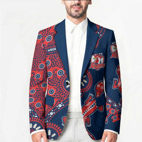 Sydney Roosters NAIDOC Week 2026 Blazer Aboriginal Lizard Dot Painting - 50 Years of Deadly