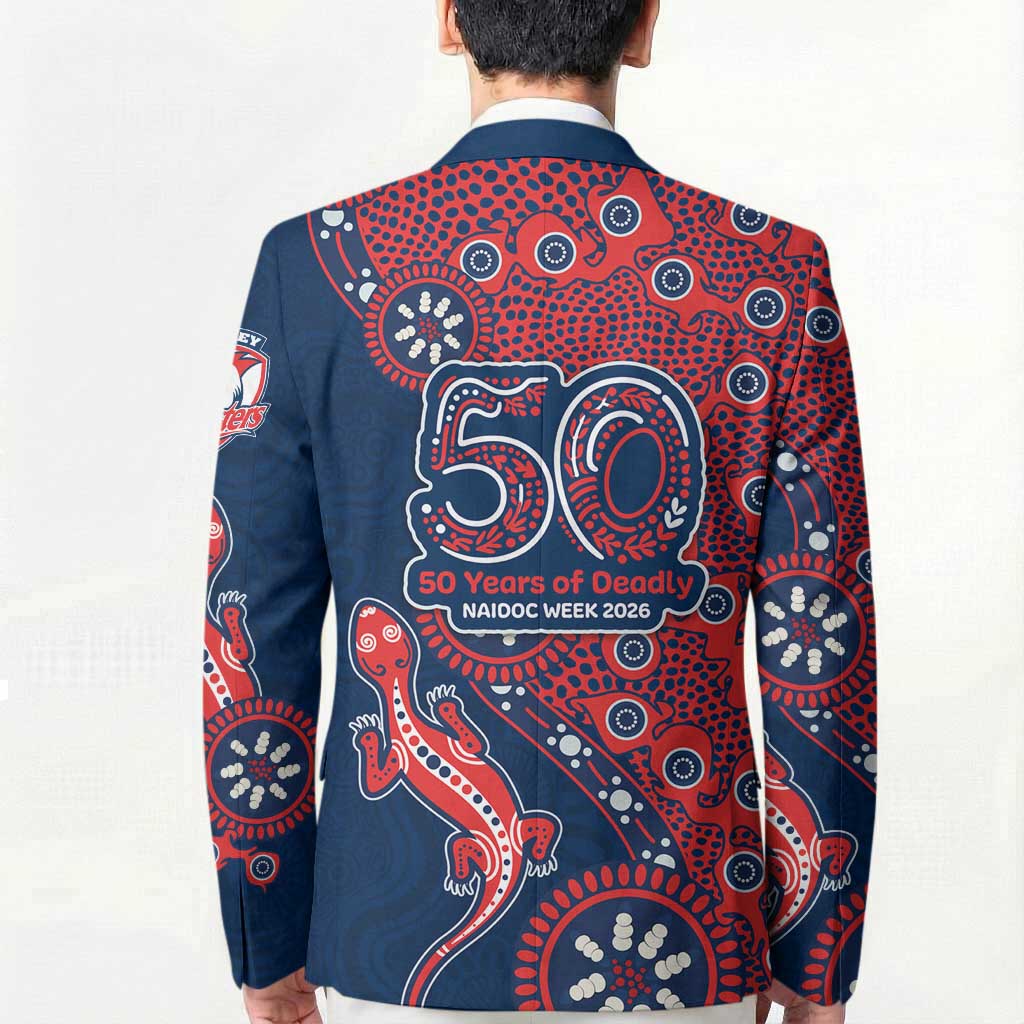 Sydney Roosters NAIDOC Week 2026 Blazer Aboriginal Lizard Dot Painting - 50 Years of Deadly
