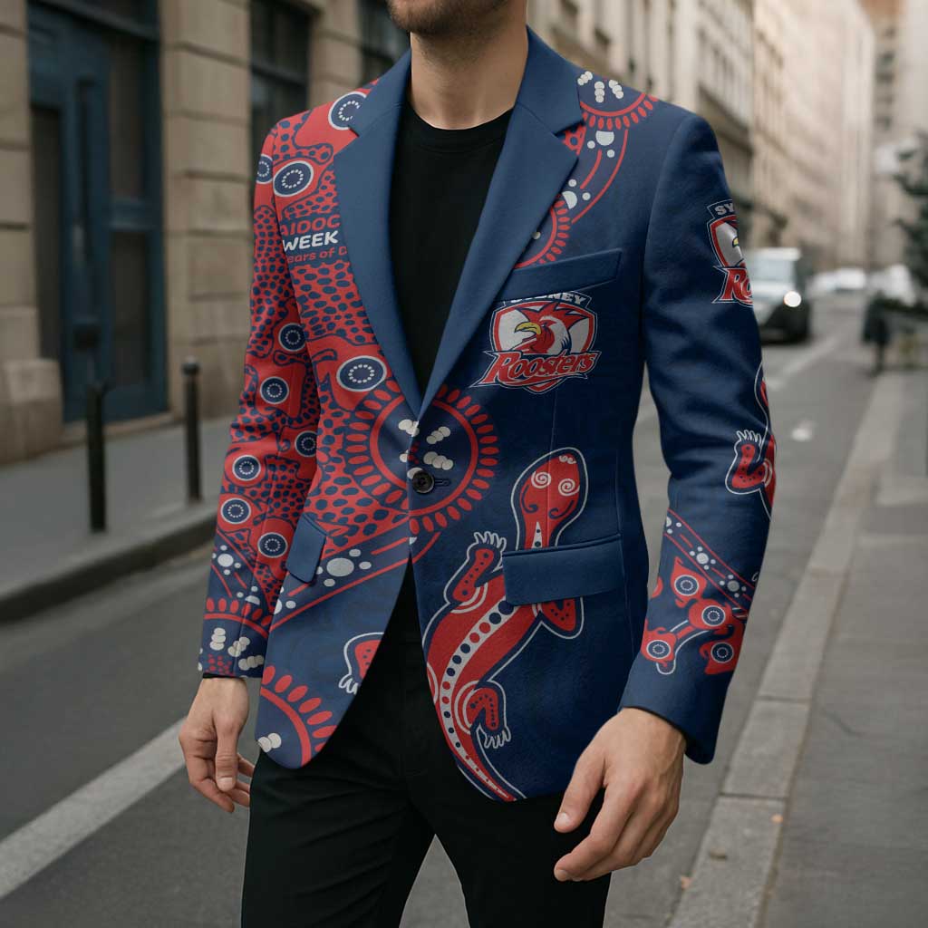 Sydney Roosters NAIDOC Week 2026 Blazer Aboriginal Lizard Dot Painting - 50 Years of Deadly
