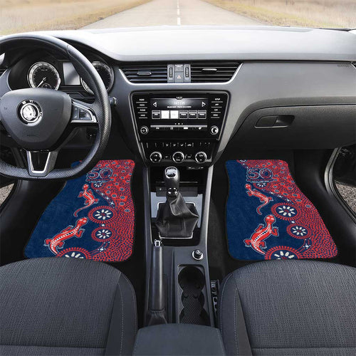 Sydney Roosters NAIDOC Week 2026 Car Mats Aboriginal Lizard Dot Painting - 50 Years of Deadly