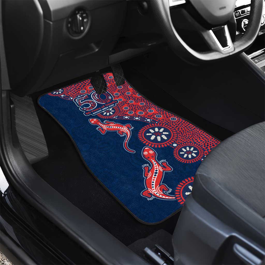 Sydney Roosters NAIDOC Week 2026 Car Mats Aboriginal Lizard Dot Painting - 50 Years of Deadly