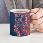 Sydney Roosters NAIDOC Week 2026 Ceramic Mug Aboriginal Lizard Dot Painting - 50 Years of Deadly