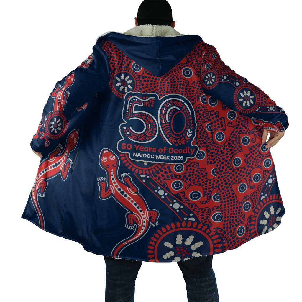 Sydney Roosters NAIDOC Week 2026 Cloak Aboriginal Lizard Dot Painting - 50 Years of Deadly