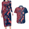 Sydney Roosters NAIDOC Week 2026 Couples Matching Long Sleeve Bodycon Dress and Hawaiian Shirt Aboriginal Lizard Dot Painting - 50 Years of Deadly