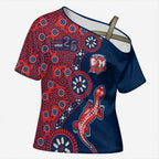 Sydney Roosters NAIDOC Week 2026 Cross Shoulder Shirt Aboriginal Lizard Dot Painting - 50 Years of Deadly