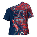 Sydney Roosters NAIDOC Week 2026 Cross Shoulder Shirt Aboriginal Lizard Dot Painting - 50 Years of Deadly