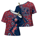 Sydney Roosters NAIDOC Week 2026 Cross Shoulder Shirt Aboriginal Lizard Dot Painting - 50 Years of Deadly
