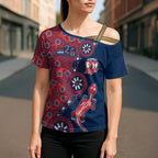 Sydney Roosters NAIDOC Week 2026 Cross Shoulder Shirt Aboriginal Lizard Dot Painting - 50 Years of Deadly