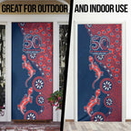 Sydney Roosters NAIDOC Week 2026 Door Cover Aboriginal Lizard Dot Painting - 50 Years of Deadly