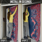Sydney Roosters NAIDOC Week 2026 Door Cover Aboriginal Lizard Dot Painting - 50 Years of Deadly