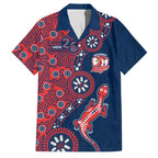 Sydney Roosters NAIDOC Week 2026 Family Matching Long Sleeve Bodycon Dress and Hawaiian Shirt Aboriginal Lizard Dot Painting - 50 Years of Deadly
