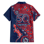Sydney Roosters NAIDOC Week 2026 Family Matching Long Sleeve Bodycon Dress and Hawaiian Shirt Aboriginal Lizard Dot Painting - 50 Years of Deadly