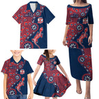 Sydney Roosters NAIDOC Week 2026 Family Matching Puletasi and Hawaiian Shirt Aboriginal Lizard Dot Painting - 50 Years of Deadly