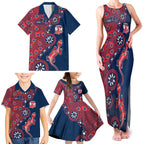 Sydney Roosters NAIDOC Week 2026 Family Matching Tank Maxi Dress and Hawaiian Shirt Aboriginal Lizard Dot Painting - 50 Years of Deadly