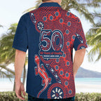 Sydney Roosters NAIDOC Week 2026 Hawaiian Shirt Aboriginal Lizard Dot Painting - 50 Years of Deadly