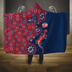 Sydney Roosters NAIDOC Week 2026 Hooded Blanket Aboriginal Lizard Dot Painting - 50 Years of Deadly