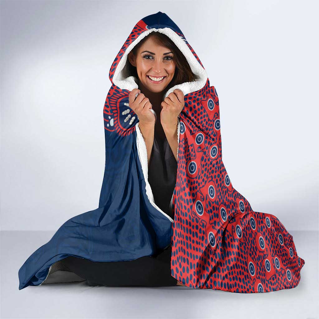 Sydney Roosters NAIDOC Week 2026 Hooded Blanket Aboriginal Lizard Dot Painting - 50 Years of Deadly