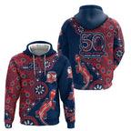 Sydney Roosters NAIDOC Week 2026 Hoodie Aboriginal Lizard Dot Painting - 50 Years of Deadly