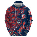 Sydney Roosters NAIDOC Week 2026 Hoodie Aboriginal Lizard Dot Painting - 50 Years of Deadly