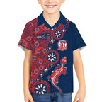 Sydney Roosters NAIDOC Week 2026 Kid Hawaiian Shirt Aboriginal Lizard Dot Painting - 50 Years of Deadly